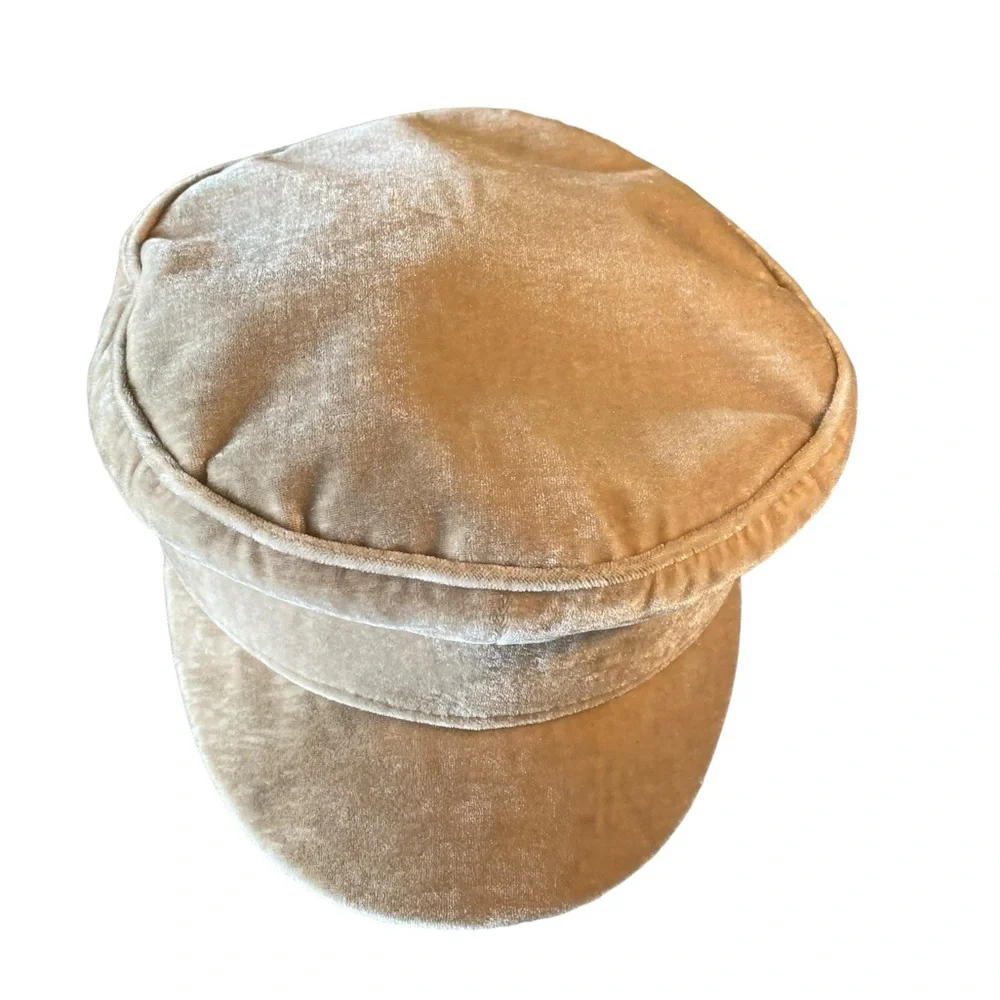 Nice Tan Sailor Hat Black Lining Draw String Great Condition